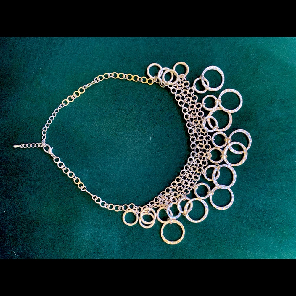 Silver cage necklace